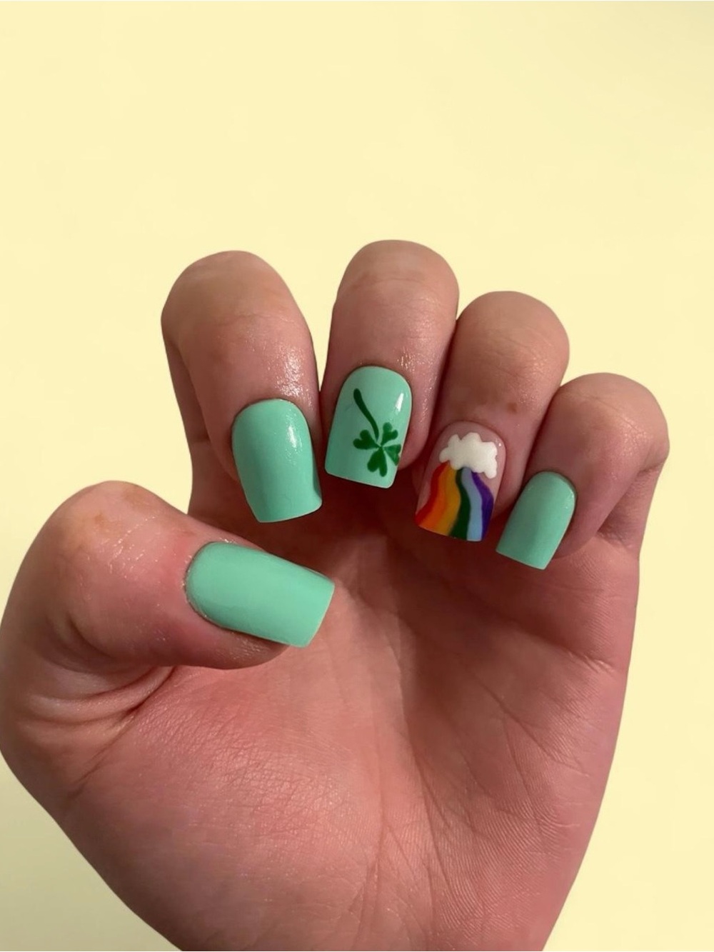 Mint Green Nails